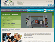 Tablet Screenshot of bridgescourtreporting.com